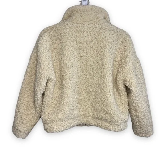 Zara Cropped Faux Shearling Jacket Sz: S - Picture 7 of 9